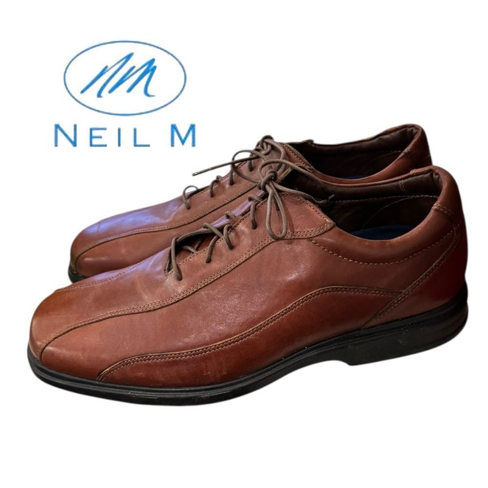 New NEIL M Men's Firewall Leather Lace Up Comfort NM182002 Brown Shoes 13